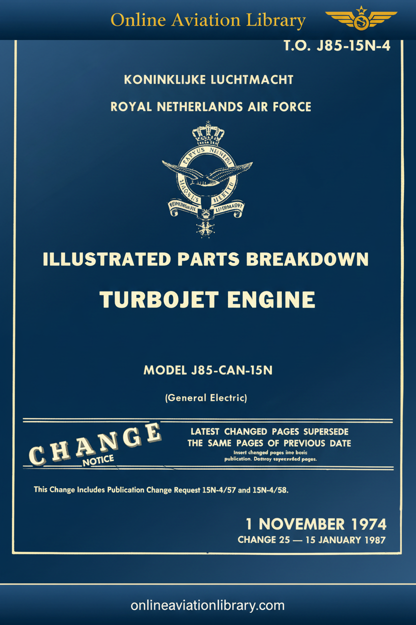 T.O. J85-15N-4 Royal Netherlands Air Force Cover