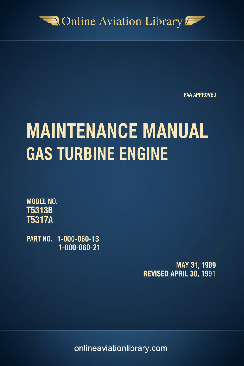 T5313B T5317A Maintenance Manual Cover