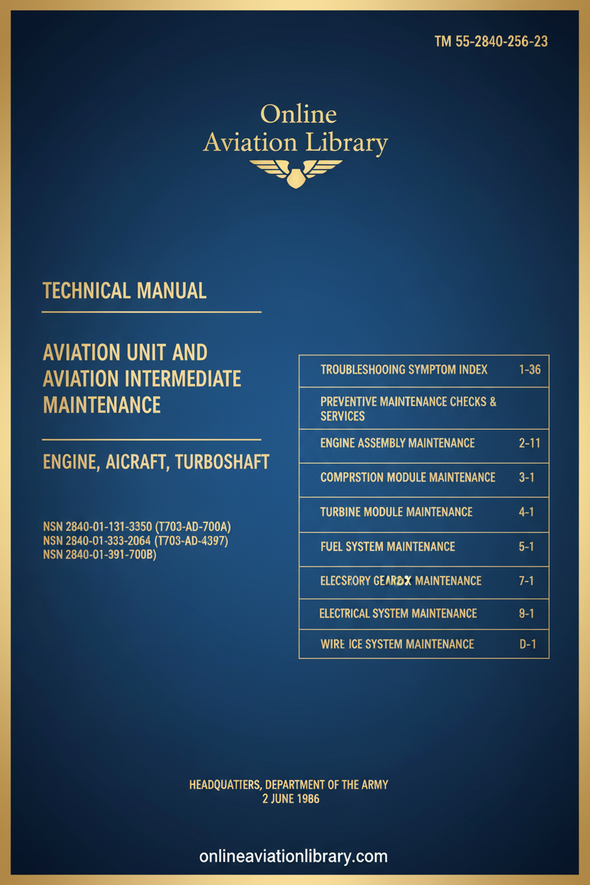 T703-AD-700 Maintenance Manual Cover Page
