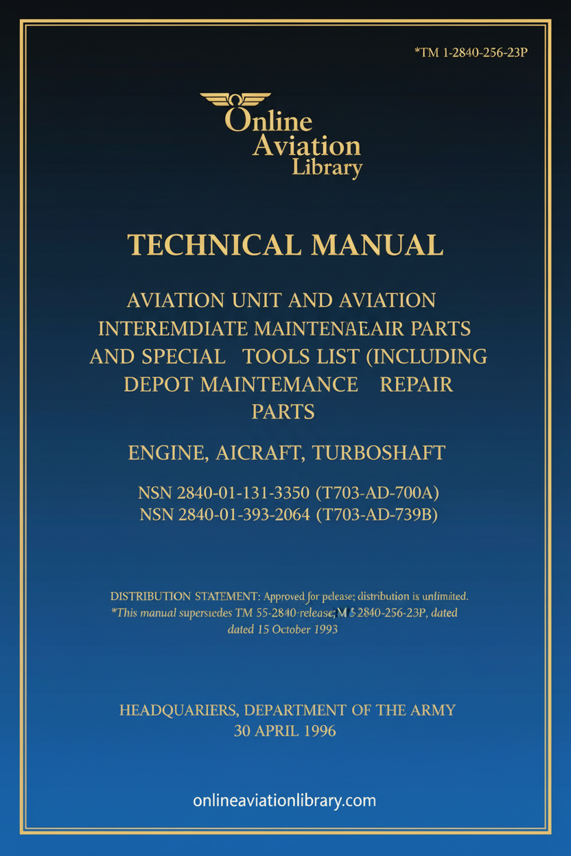 T703-AD-700 Repair Parts and Special Tools List Cover Page