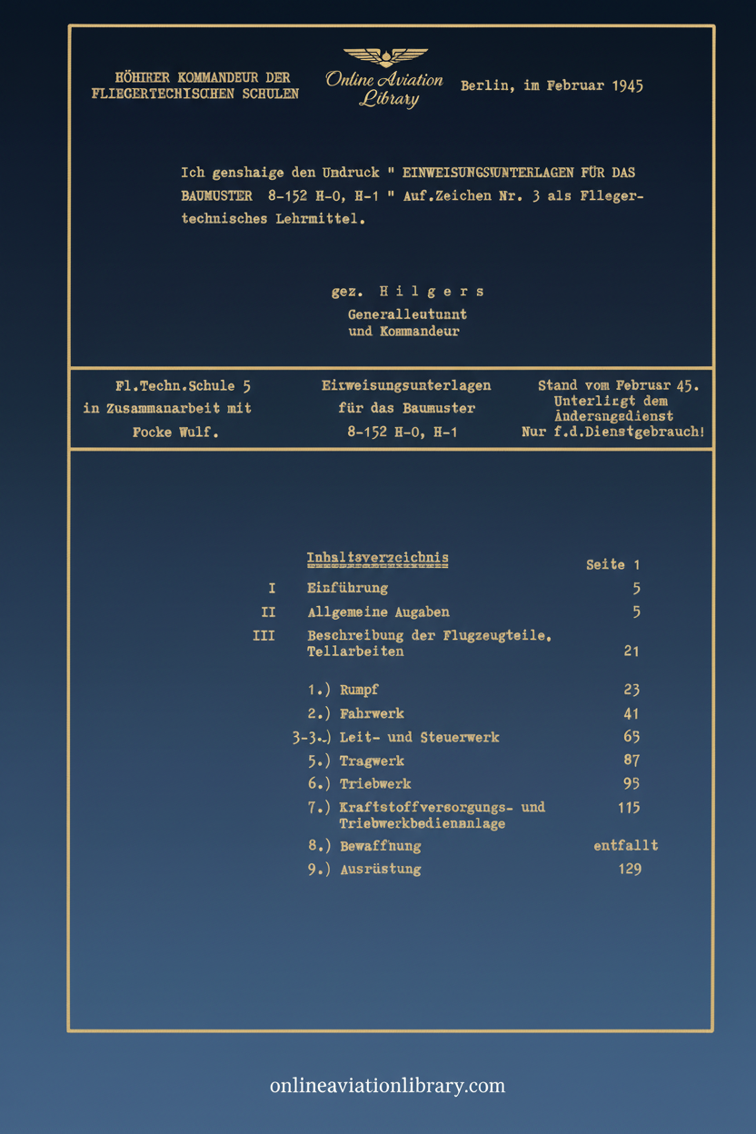 Ta 152 Briefing Materials Cover Page