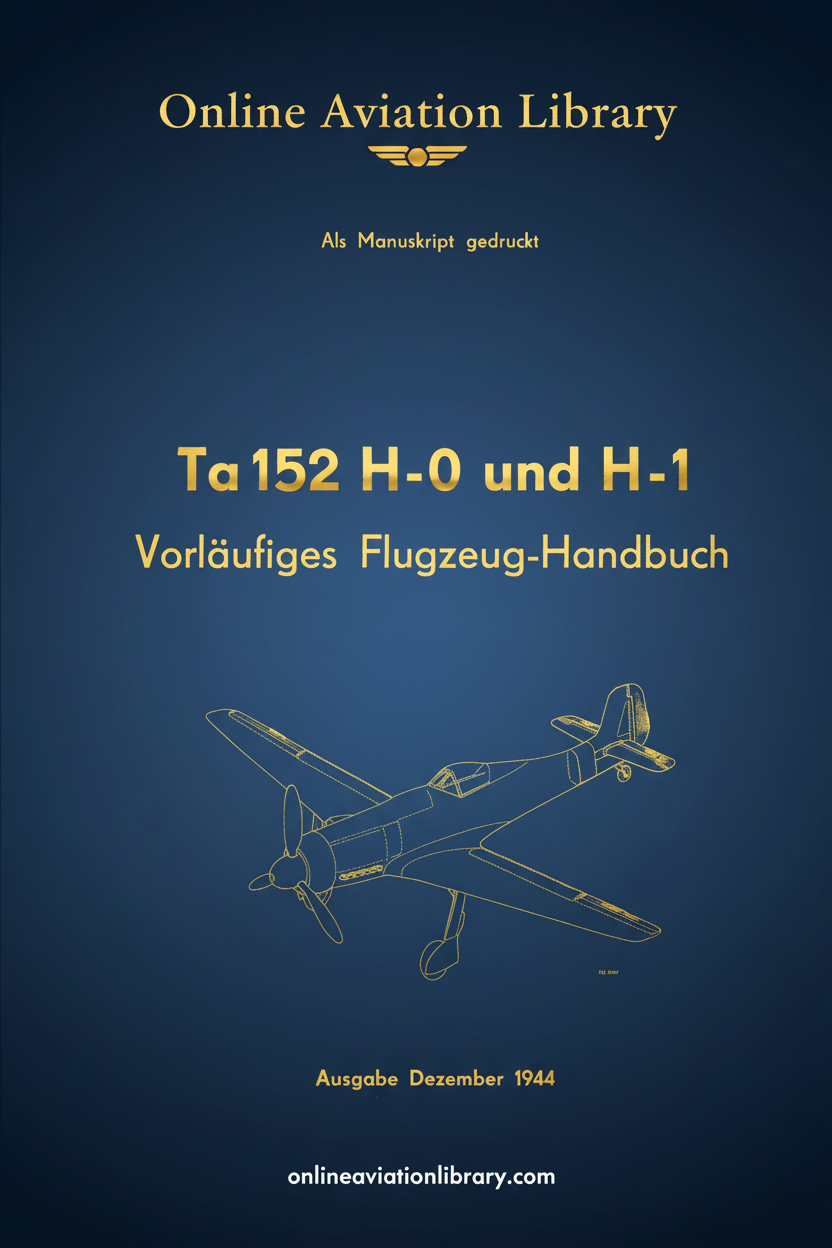 Ta 152 H Manual Cover Page