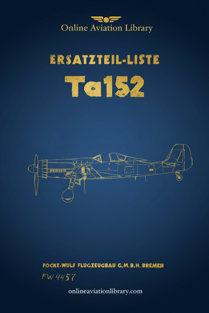 Ta 152 Manual Cover Page