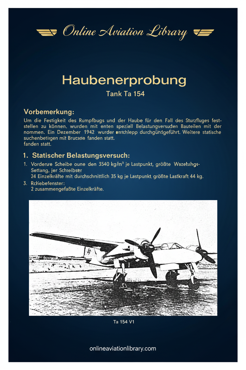 Ta 154 Haubenerprobung Cover Page