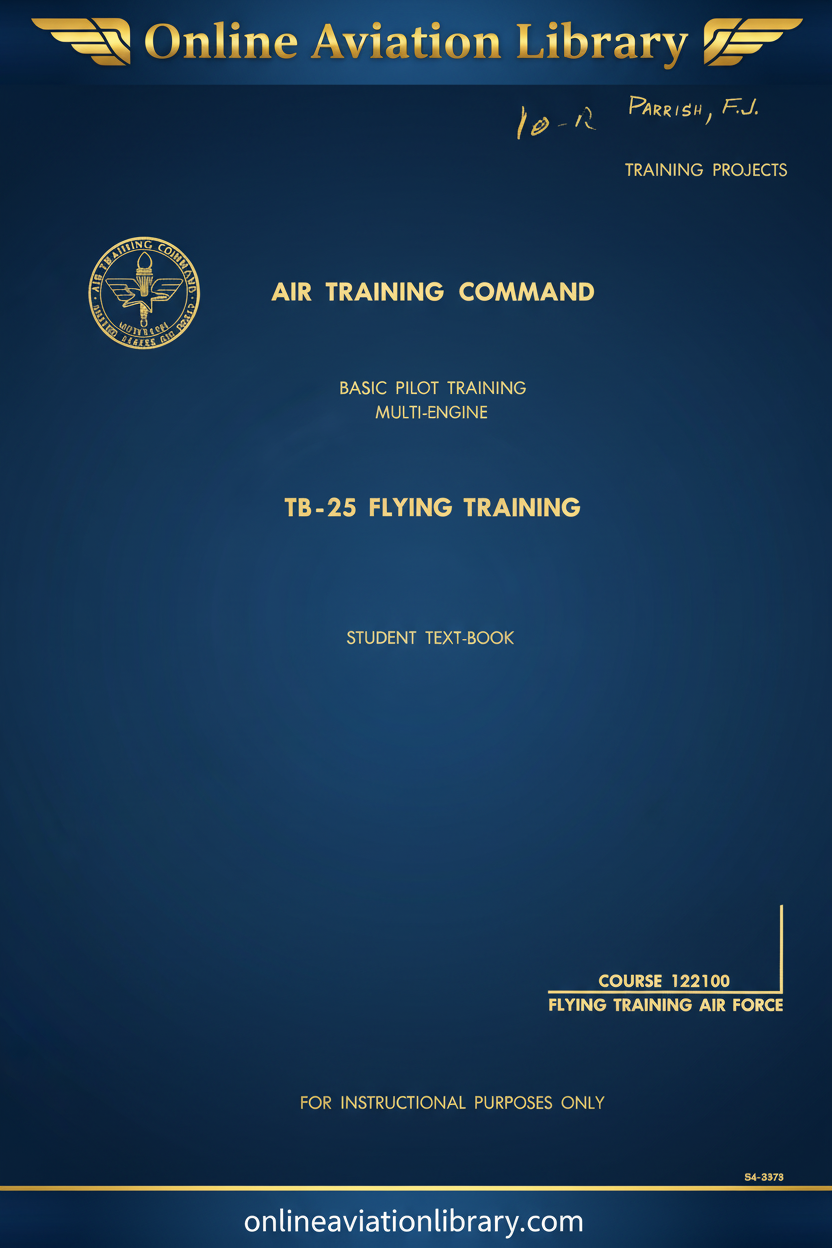 TB-25 Flying Training Student Text-Book Cover