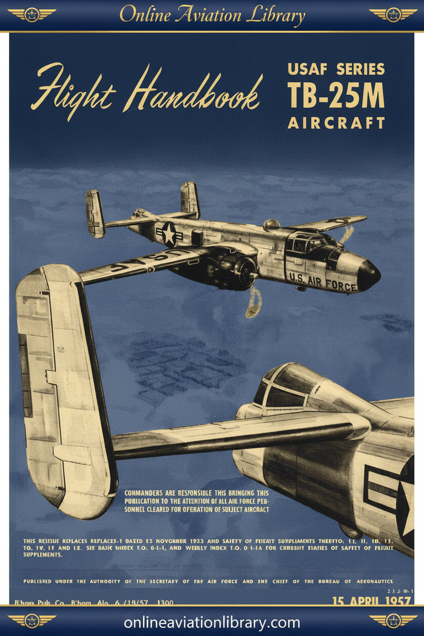 TB-25M Flight Handbook Apr 1957 Cover