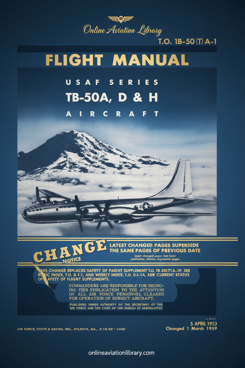 TB-50A, D & H Flight Manual Cover Page