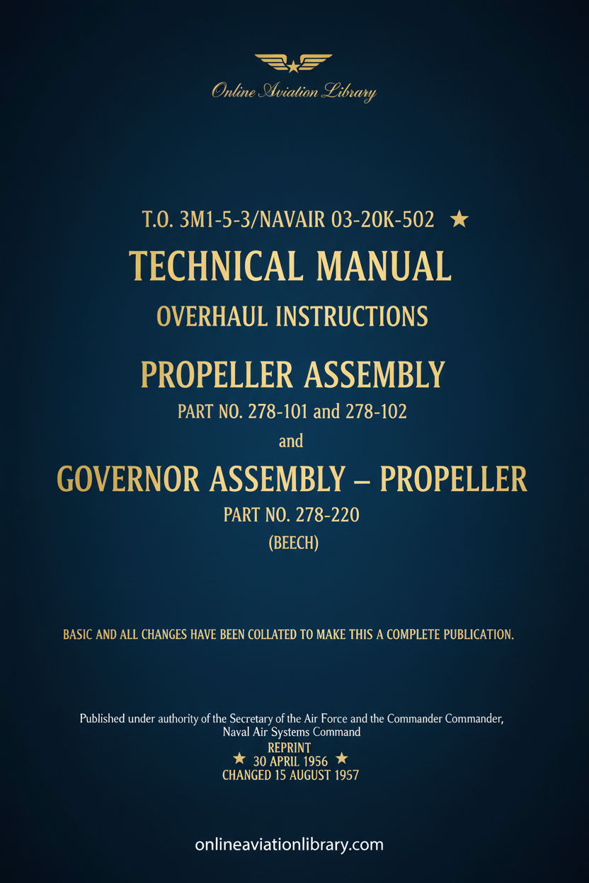 Technical Manual Overhaul Instructions Propeller Assembly Cover