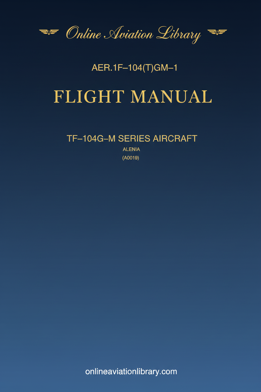 TF-104G-M Flight Manual Cover Page