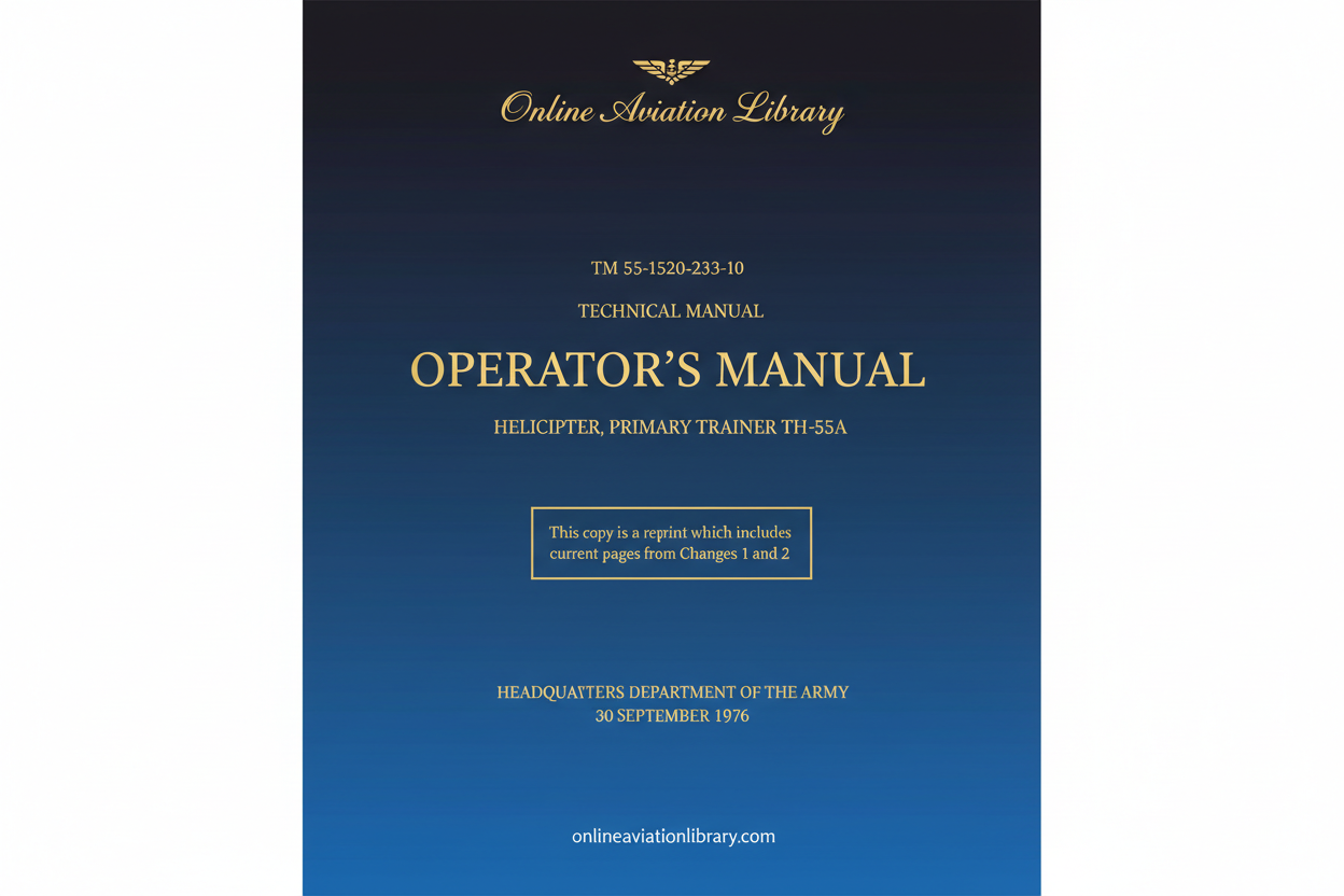 TH-55A Helicopter Operator's Manual Cover Page