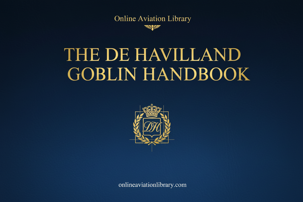The de Havilland Goblin Handbook Cover Page