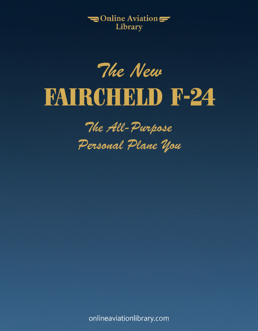 The New Fairchild F-24 Brochure Cover Page