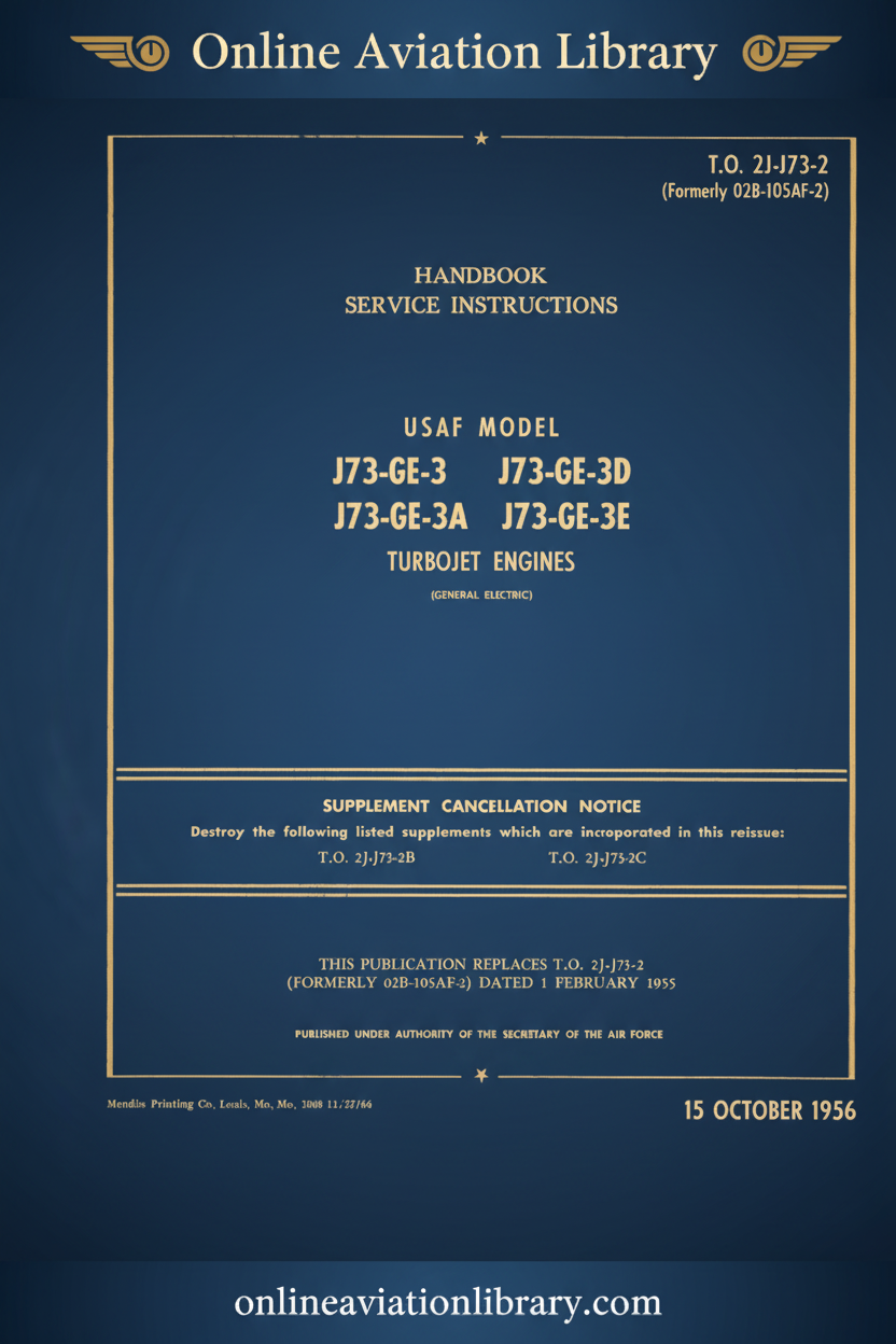 TO 2J-J73-2 Cover