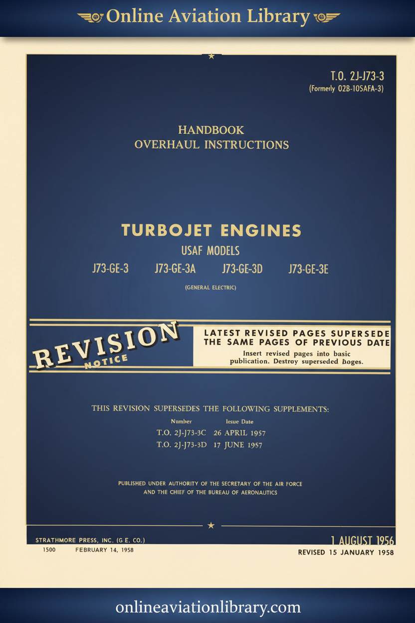TO 2J-J73-3 Cover