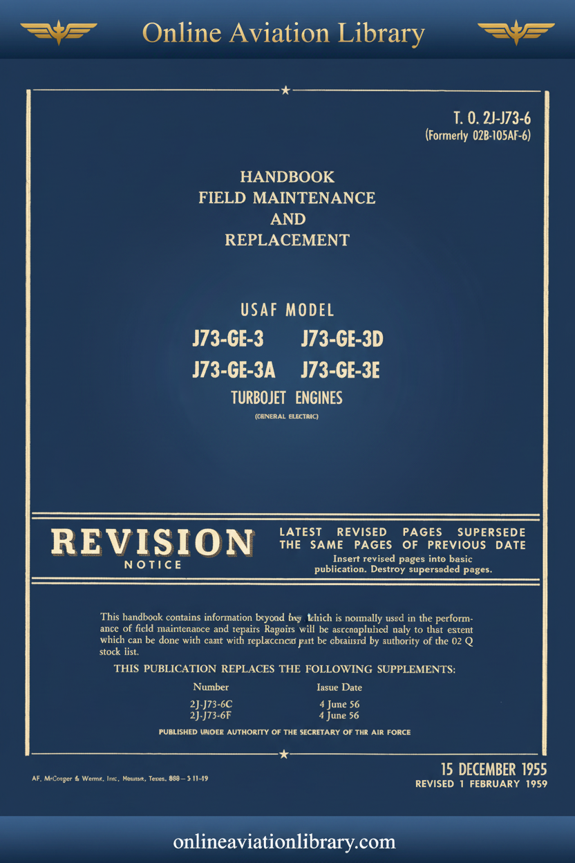 TO 2J-J73-6 Cover