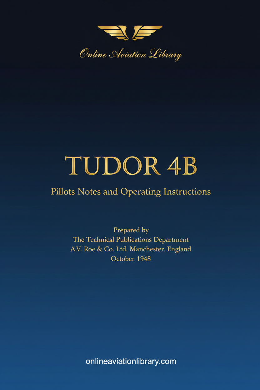 Tudor 4B Pilots Notes Standard Cover Page