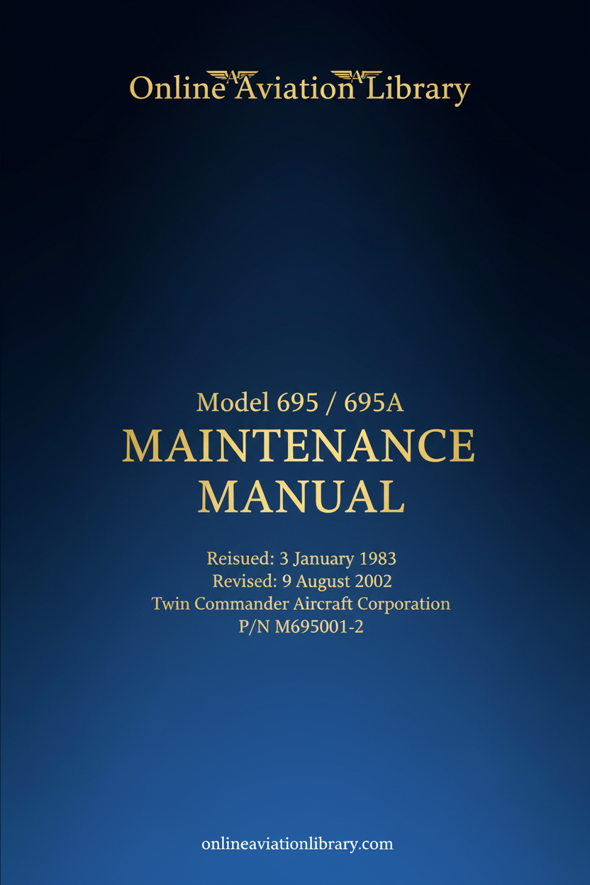Twin Commander 695/695A Maintenance Manual Standard Cover Page