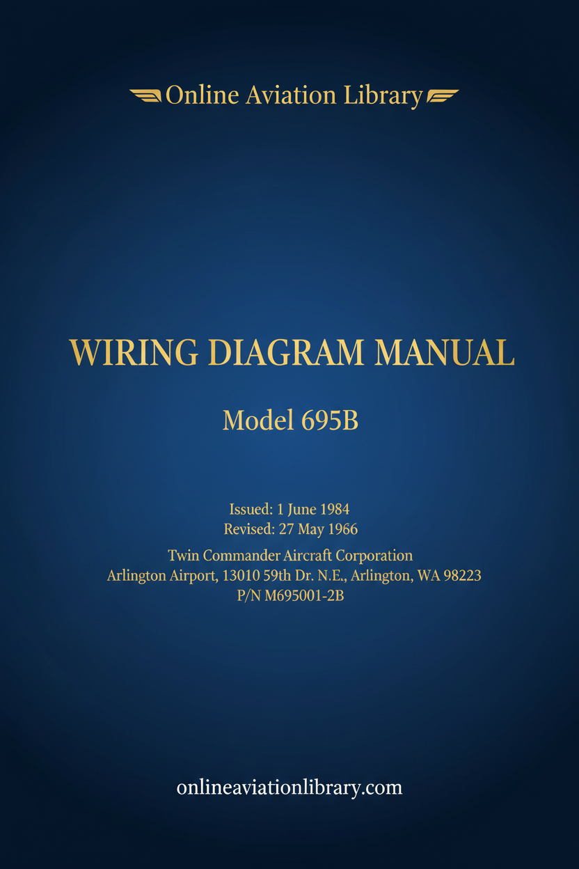 Twin Commander 695B Wiring Diagram Manual Standard Cover Page