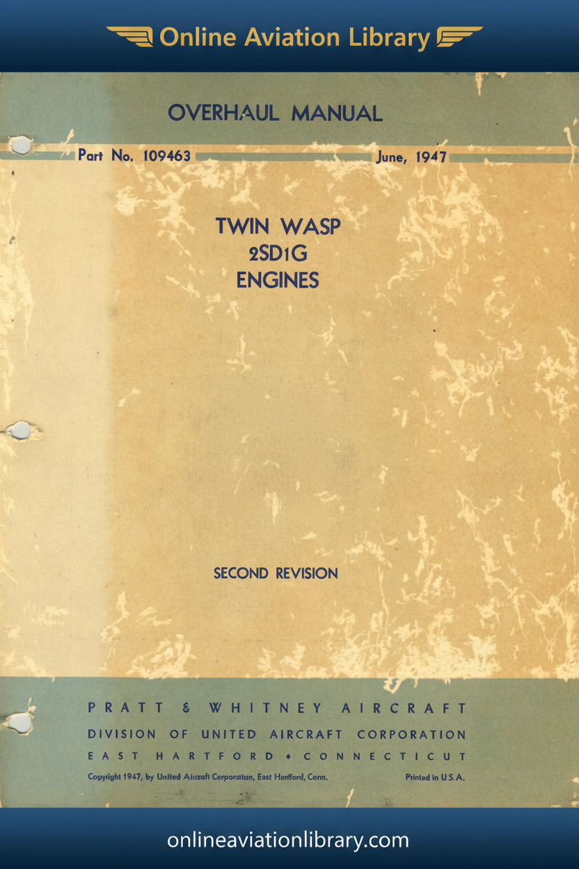 Twin Wasp 2SD1G Overhaul Manual Cover