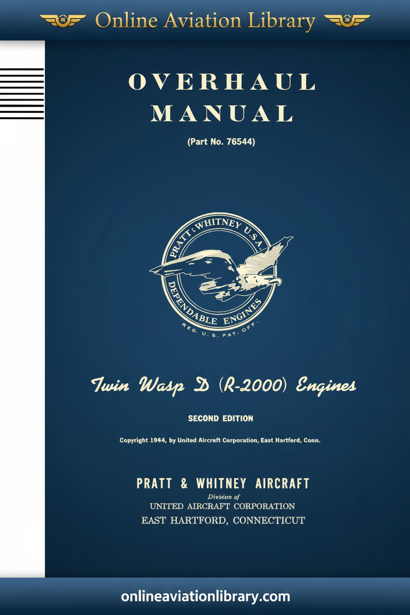 Twin Wasp D Overhaul Manual Cover