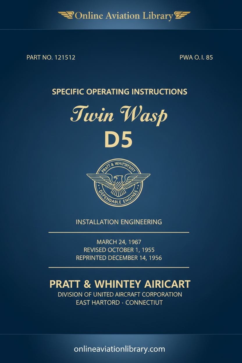 Twin Wasp D5 Specific Operating Instructions PWA OI 85 Cover