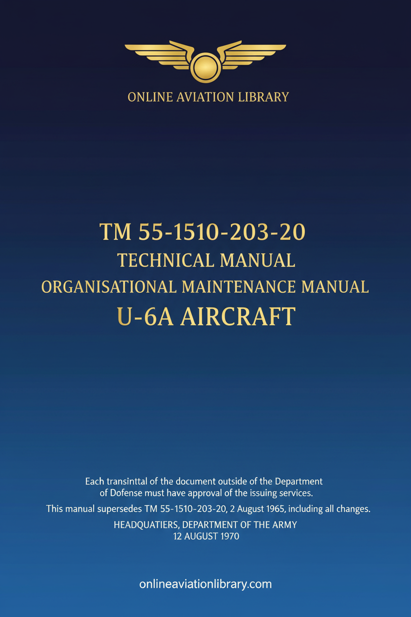 U-6A Aircraft Organizational Maintenance Manual Standard Cover Page