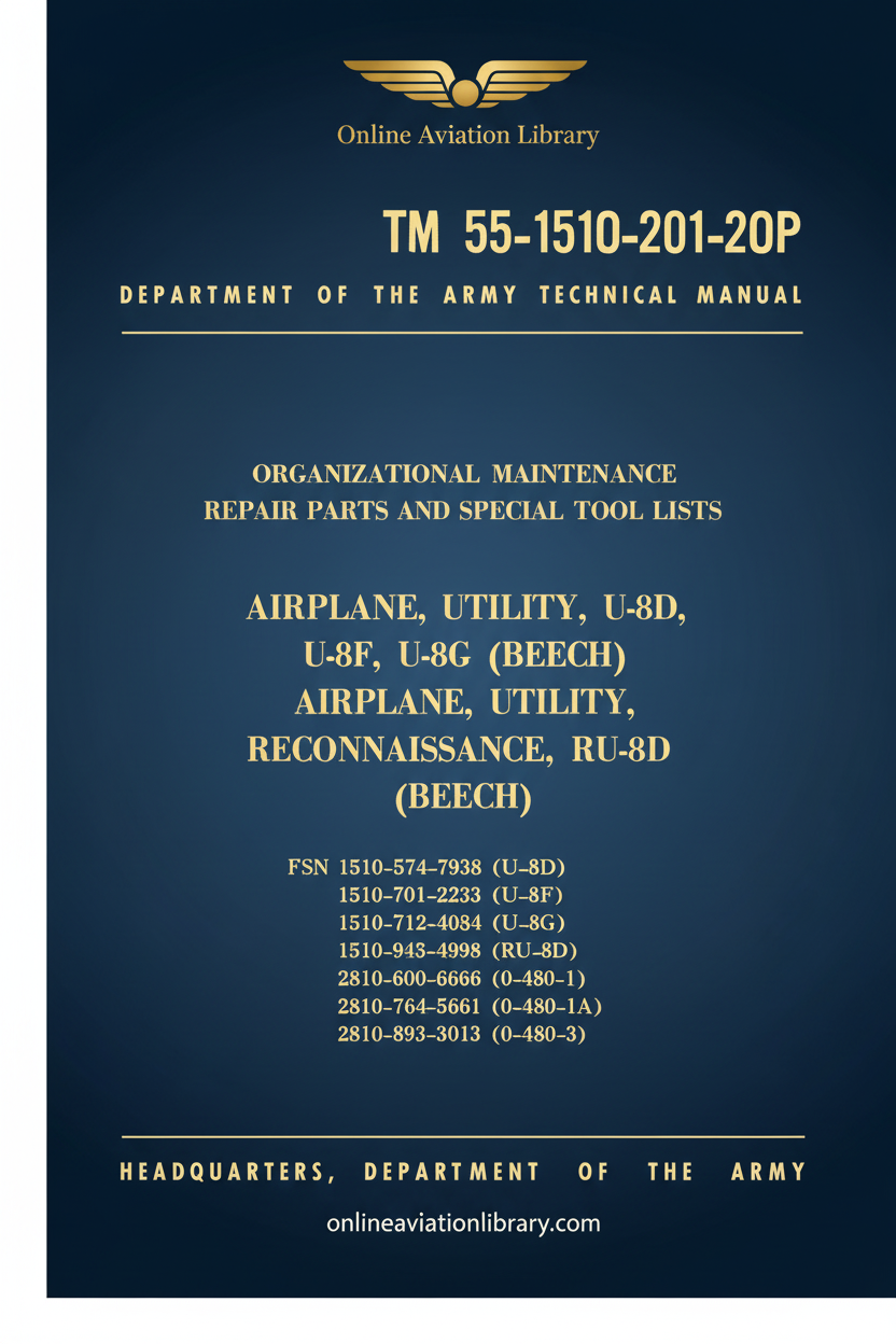 U-8D U-8F U-8G RU-8D Parts Manual Cover