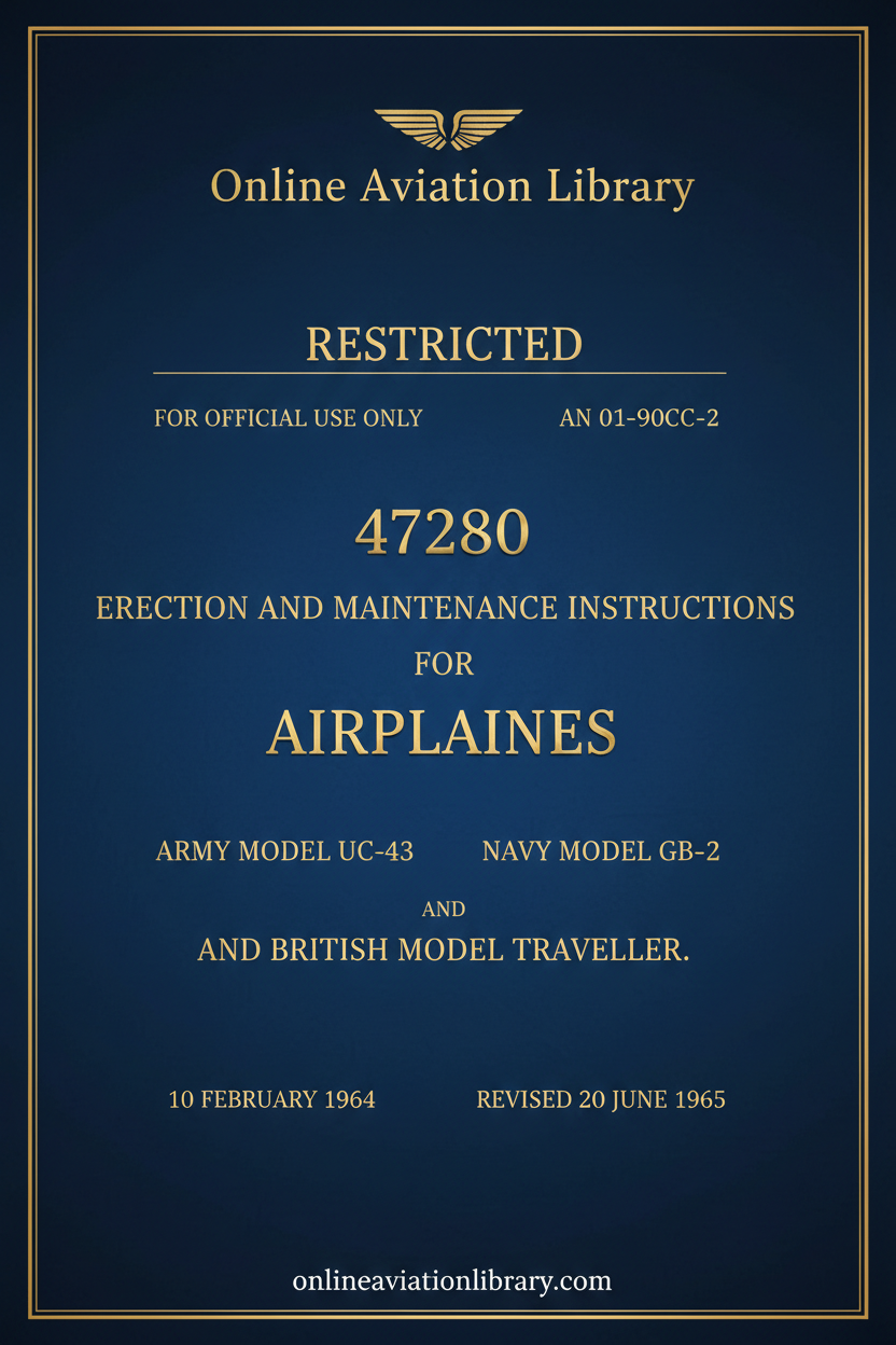 UC-43 GB-2 Traveller Erection and Maintenance Instructions Cover Page