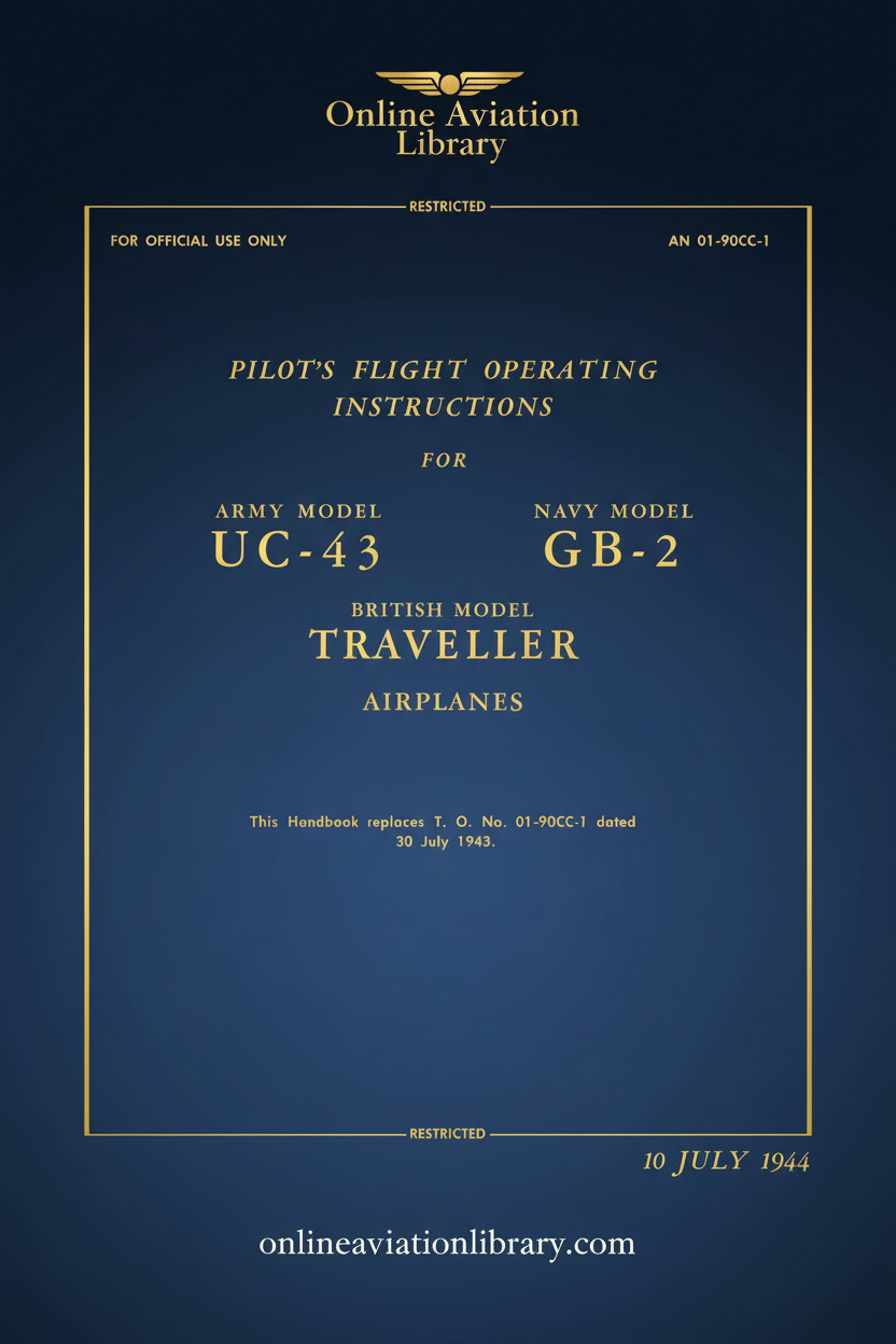 UC-43 GB-2 Traveller Flight Operating Instructions Cover Page