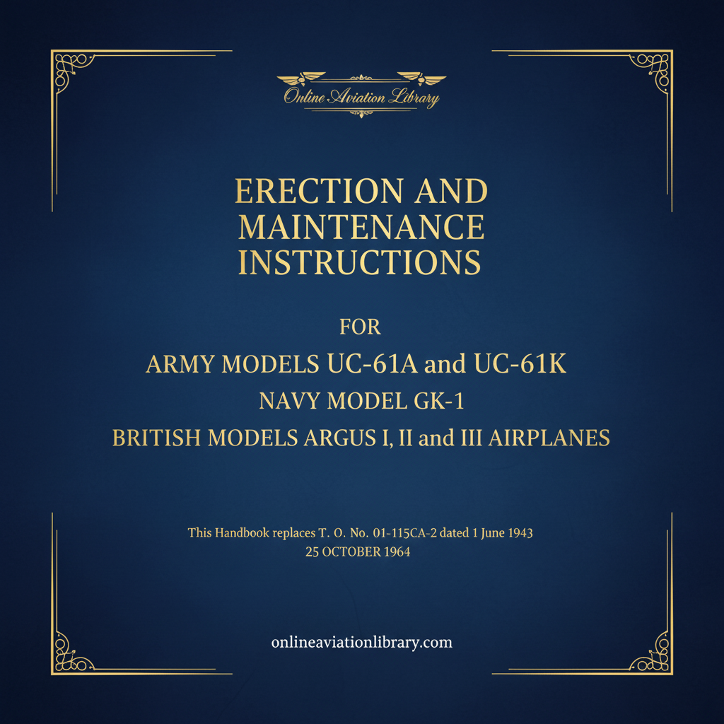 UC-61 Erection and Maintenance Manual Cover Page