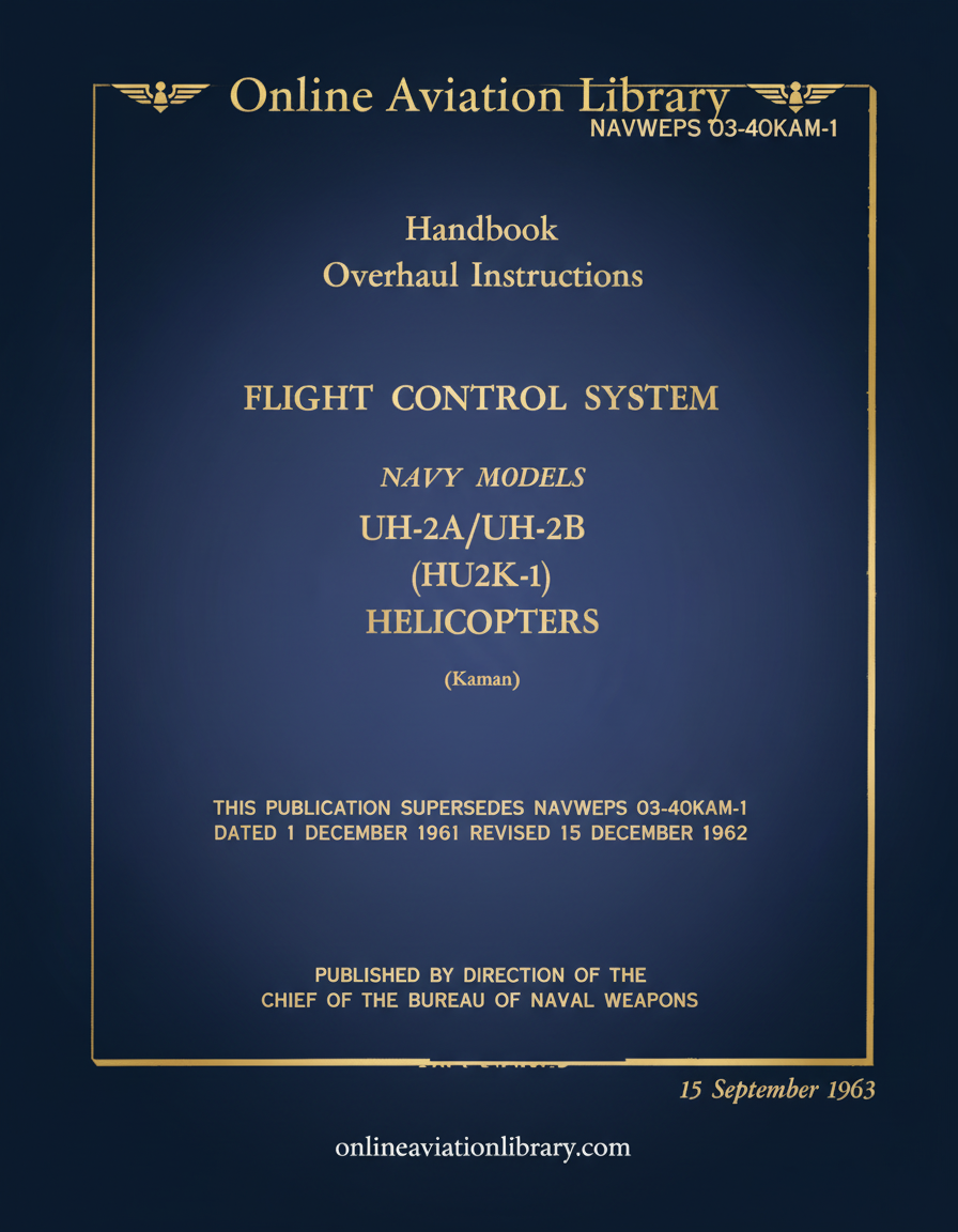 UH-2A/UH-2B Flight Control System Manual Cover Page