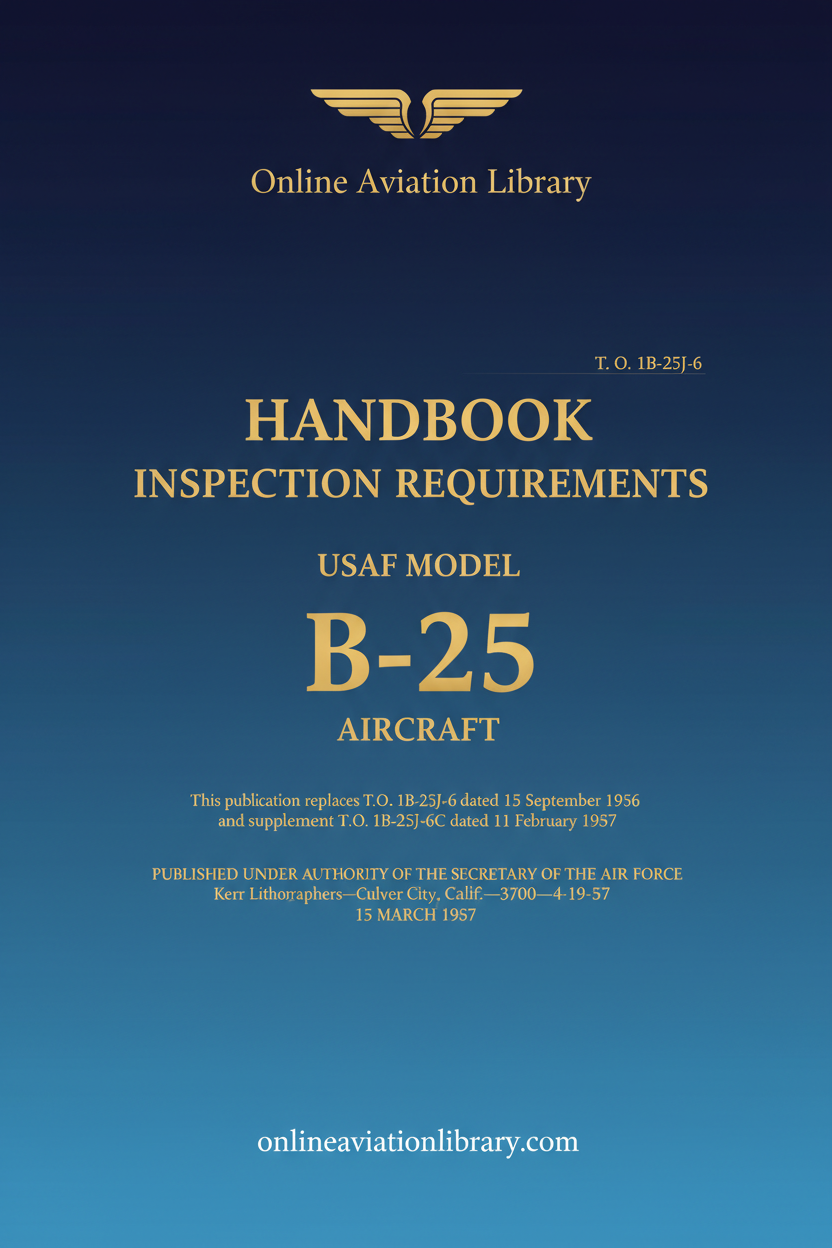 USAF B-25 Inspection Requirements Handbook Standard Cover Page