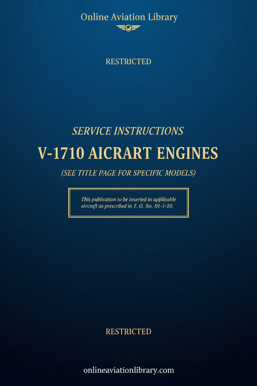V-1710 Service Instructions Manual Cover Page