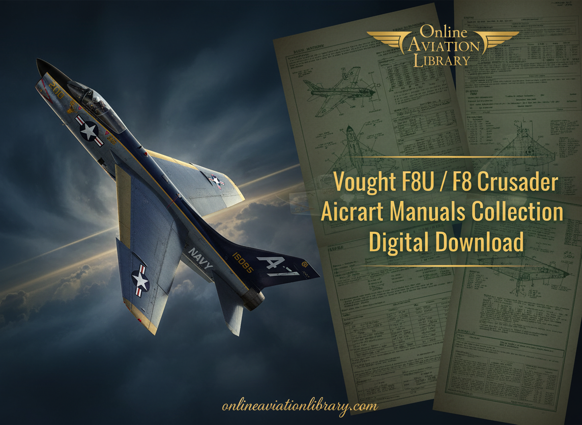 Vought F8U / F8 Crusader Aircraft Manuals Banner - Variation 2
