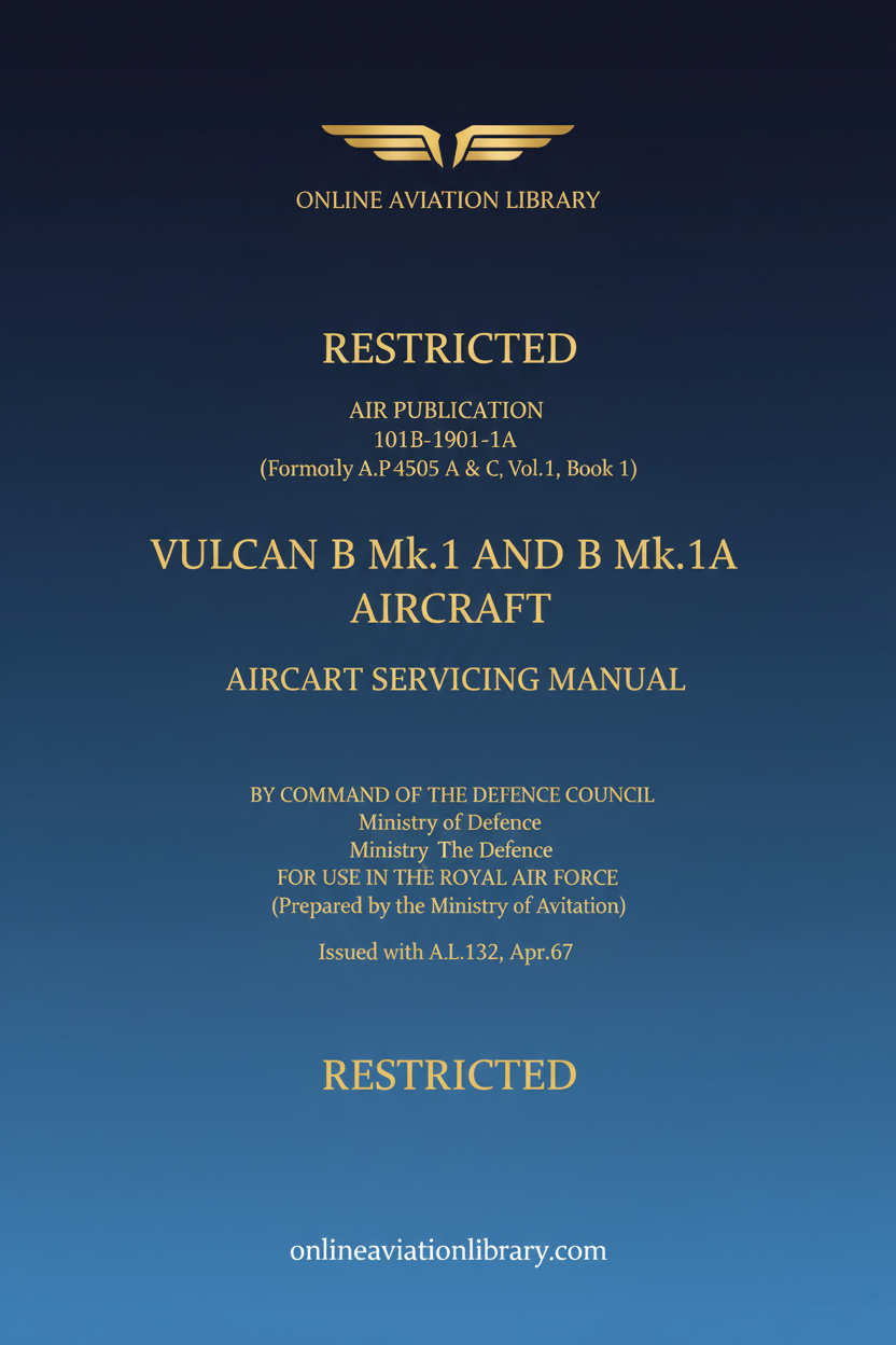 Vulcan B Mk.1 and B Mk.1A Aircraft Servicing Manual - Standard Cover Page
