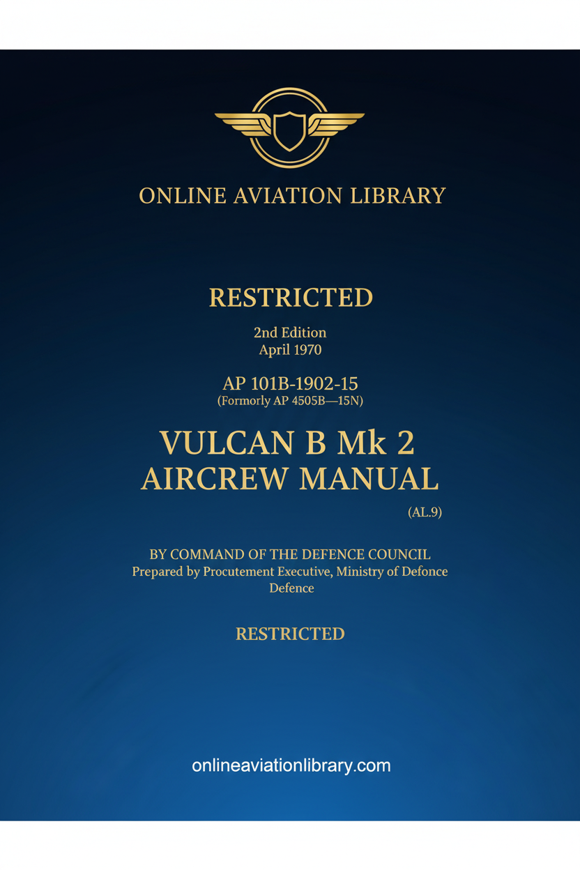 Vulcan B Mk 2 Aircrew Manual - Standard Cover Page