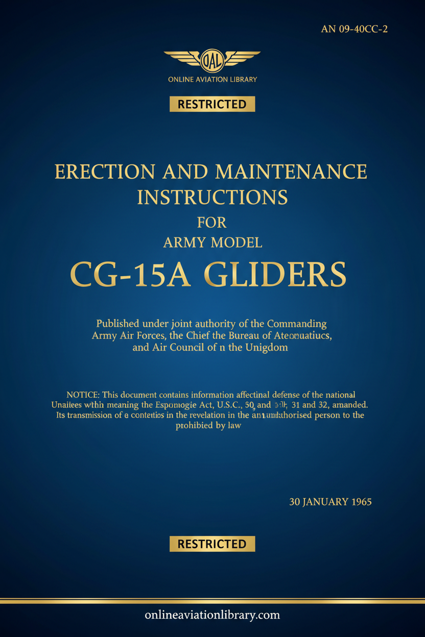 WACO CG-15A Standard Cover Page