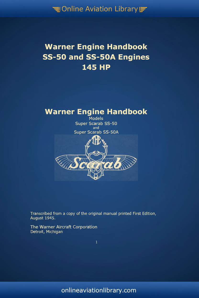 Warner SS-50 Standard Cover Page Blue