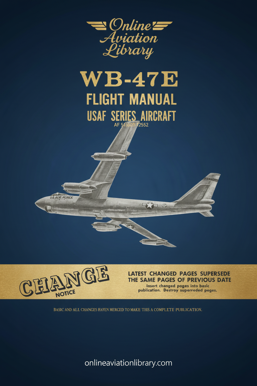 WB-47E Flight Manual Cover Page