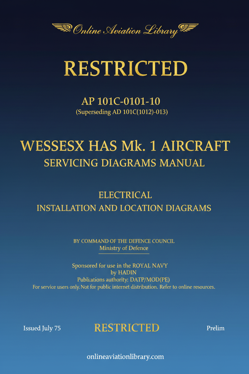 Wessex HAS Mk. 1 Servicing Diagrams Manual Cover Page