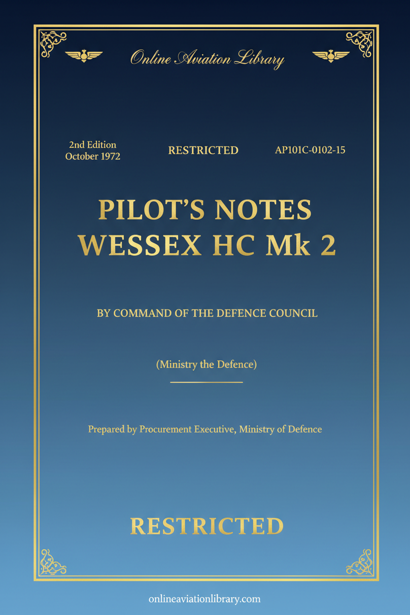 Wessex HC Mk 2 Pilot's Notes Cover Page