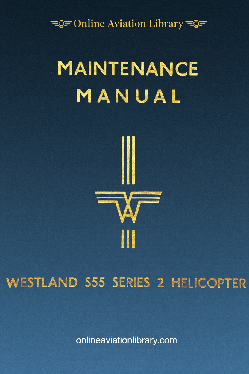 Westland S55 Series 2 Maintenance Manual Cover