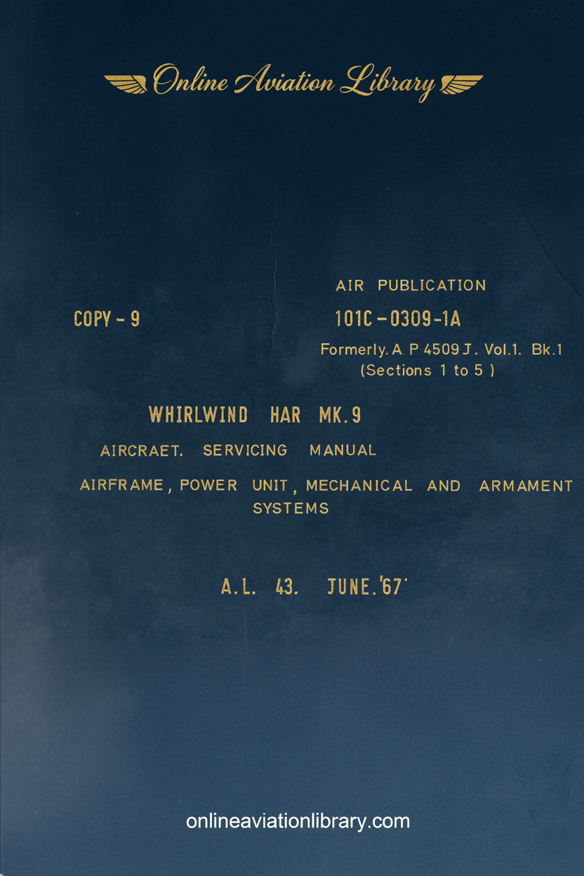 Westland Whirlwind HAR Mk.9 Servicing Manual Cover