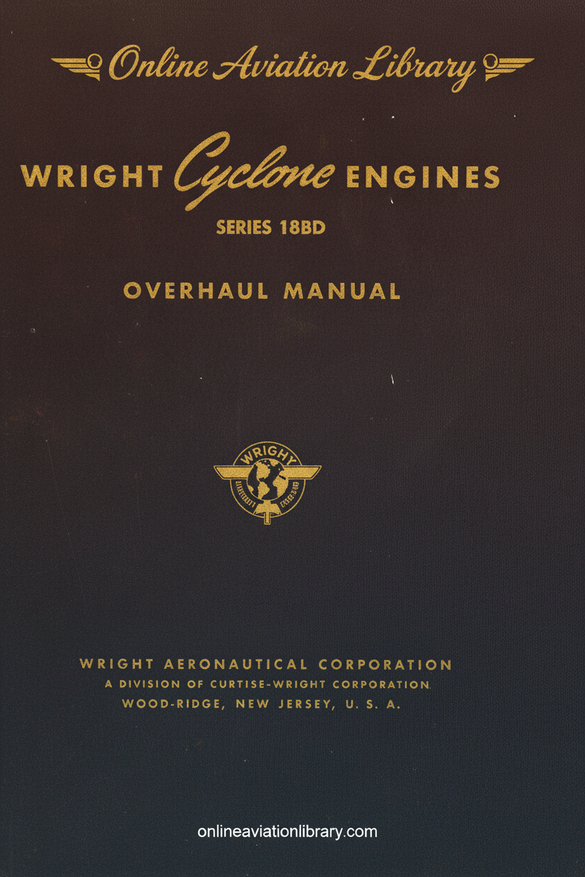 Wright Cyclone 18BD Overhaul Manual Cover Page