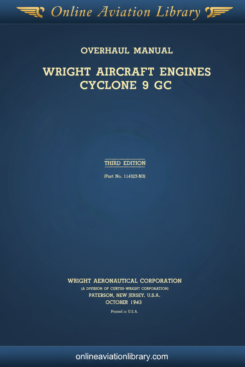 Wright Cyclone 9 GC Overhaul Manual Third Edition Cover