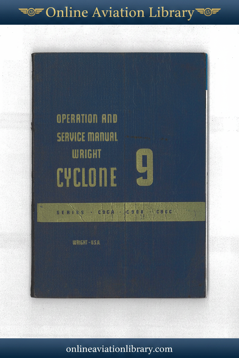 Wright Cyclone 9 Operation and Service Manual Cover