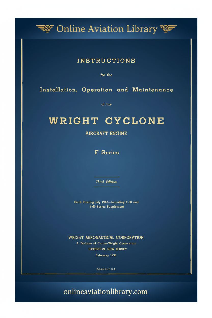 Wright Cyclone F Series Maintenance Manual Cover