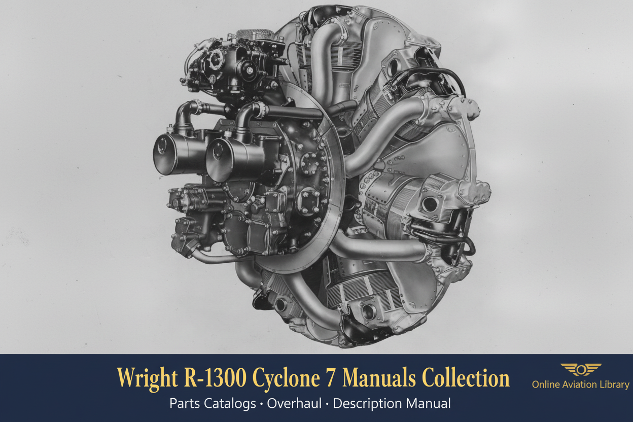 Wright R-1300 Cyclone 7 LB4 Banner 2 — Rear Accessory View