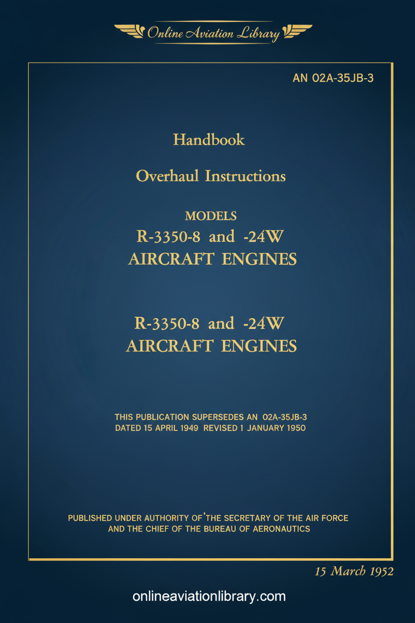 Wright R-3350 Handbook Overhaul Instructions Cover Page