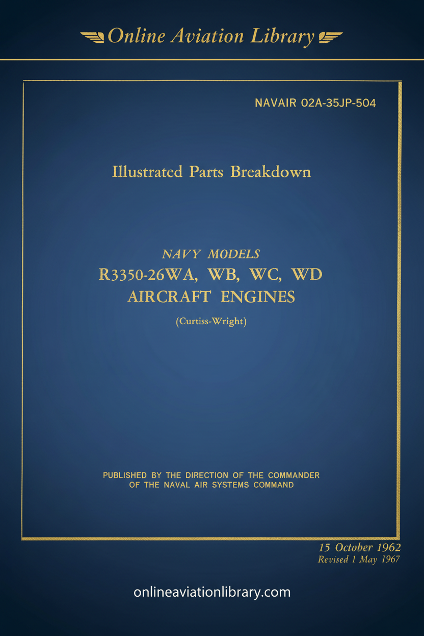 Wright R-3350 Illustrated Parts Breakdown Cover Page
